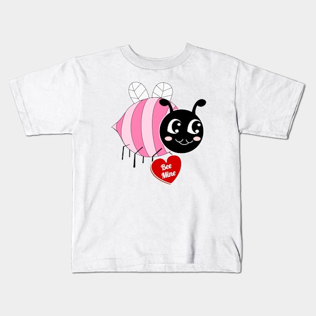 Bee Mine Kids T-Shirt by traditionation